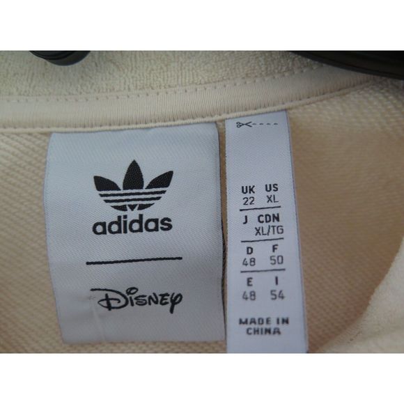 adidas HF4631 Women's Sz XL Beige Disney Lilo & Stitch Button Down L/S Shirt - Picture 11 of 11